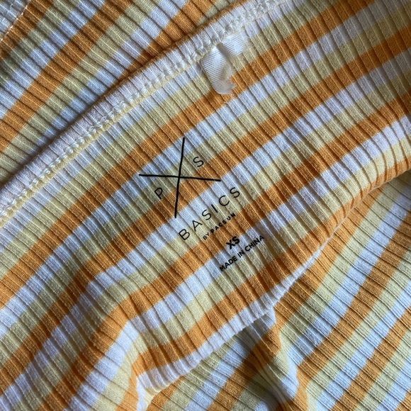 Striped PacSun tank top. Yellow, orange, white - Picture 3 of 3